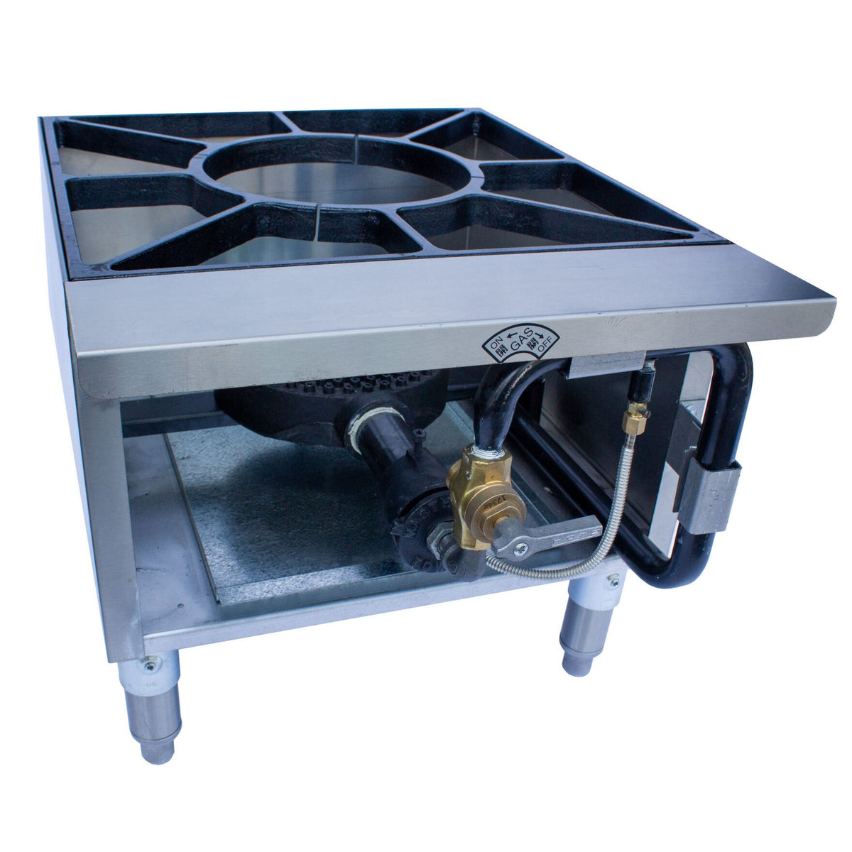 Town SR-18 Stock Pot Range, 18 1/4" Wide, Silver - SR-18-SS Front 58,500