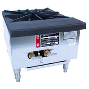 Town SR-24-G-SS Stock Pot Range, 18" Wide, Silver - Liquid Propane 120,000
