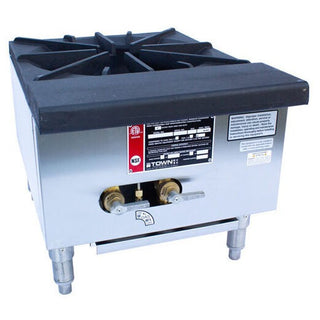 Town SR-24-G-SS Stock Pot Range, 18" Wide, Silver - Liquid Propane 120,000