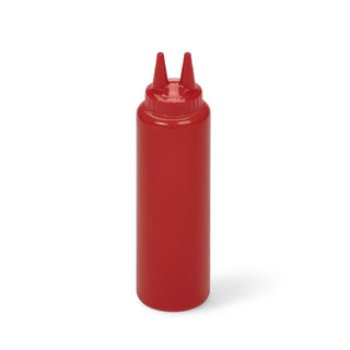 Vollrath 2212 Traex Color-Mate Polyethylene Squeeze Bottle, 12 oz. - Red