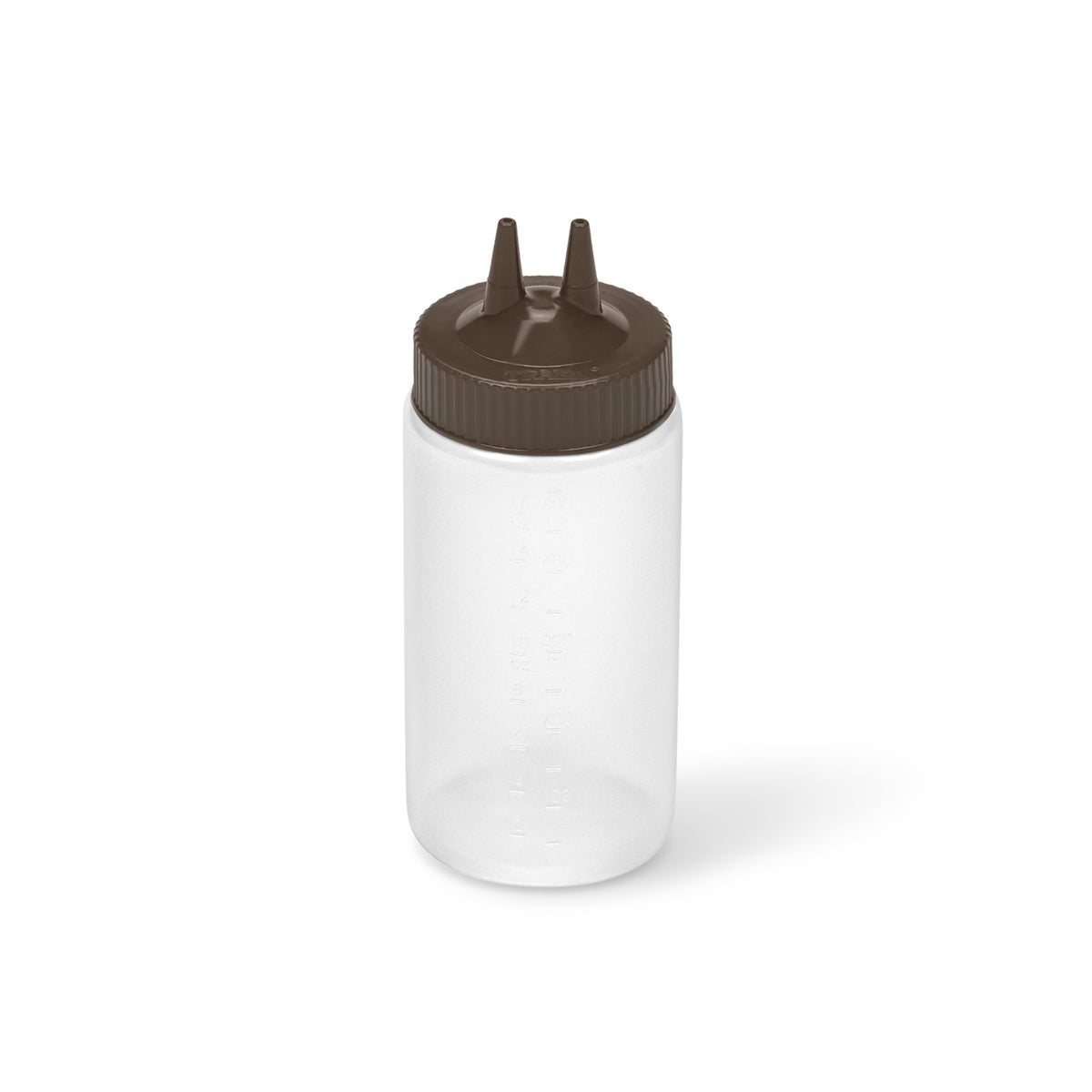 Vollrath 2316 Traex Color-Mate Polyethylene Squeeze Bottle, 16 oz. - Brown Clear