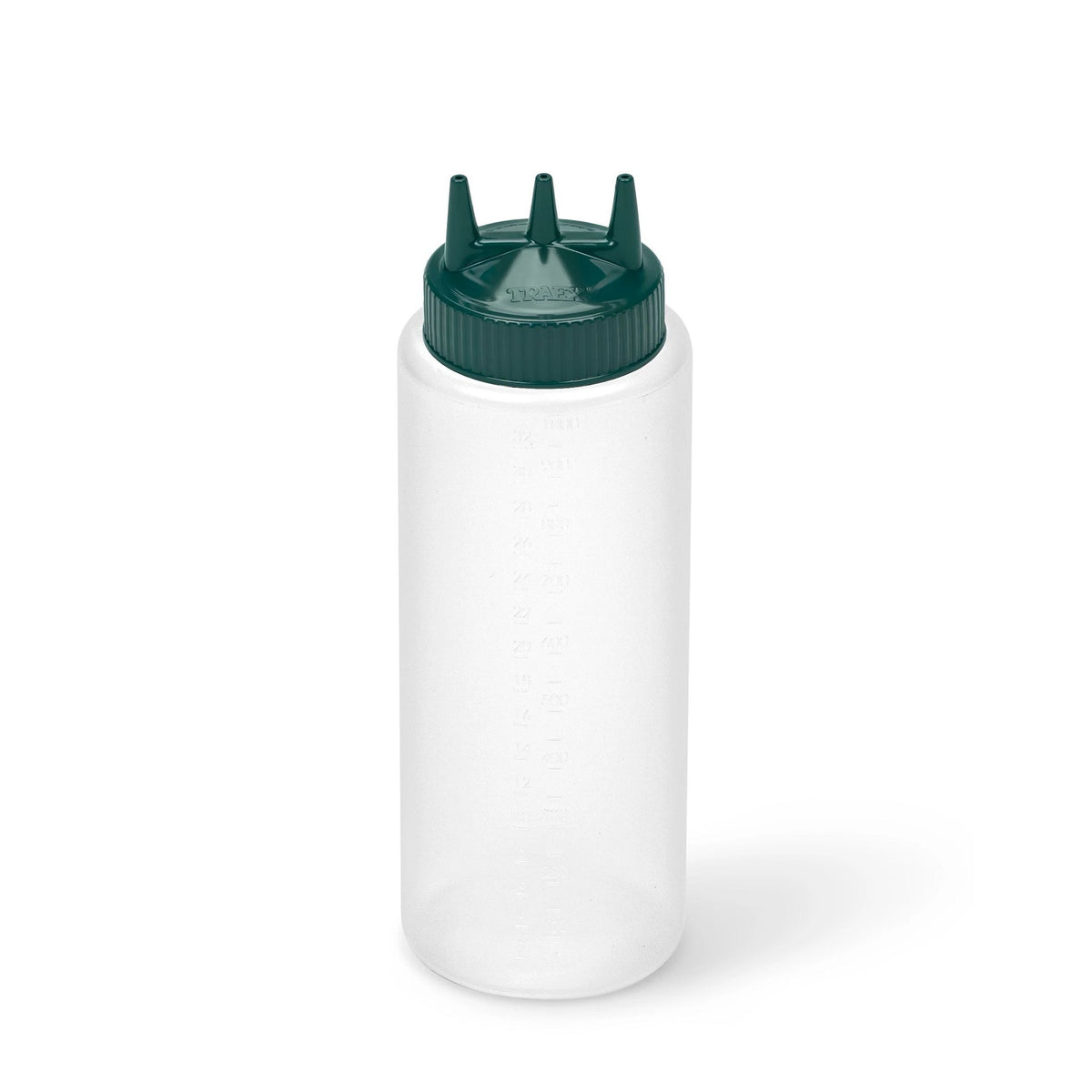 Vollrath 3332 Traex Color-Mate Polyethylene Squeeze Bottle, 32 oz. - Clear Green