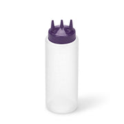 Vollrath 3332 Traex Color-Mate Polyethylene Squeeze Bottle, 32 oz. - Clear Purple