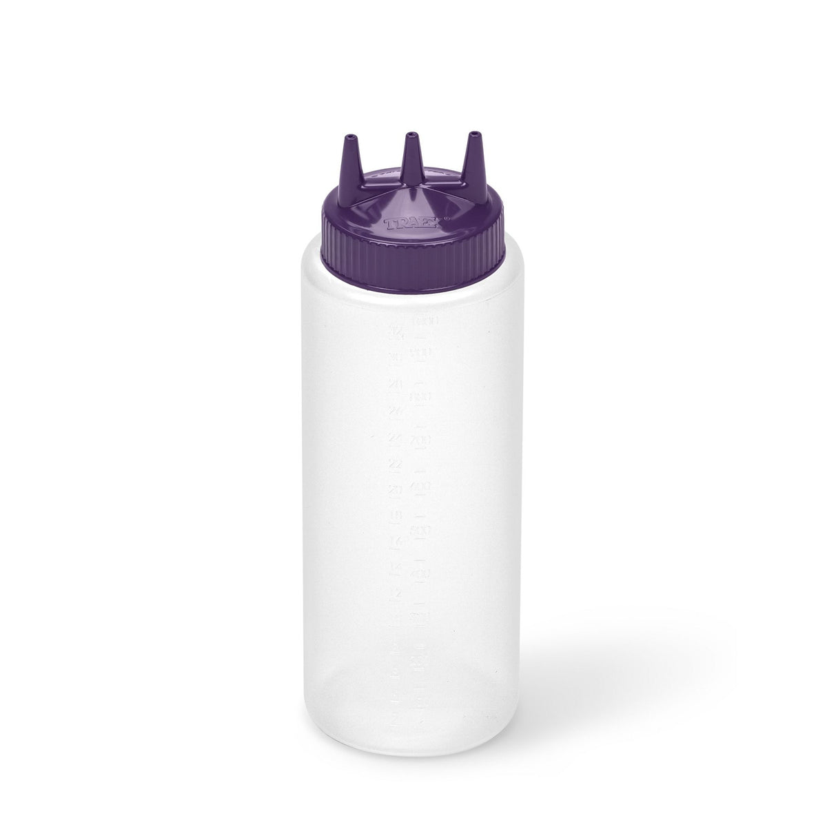 Vollrath 3332 Traex Color-Mate Polyethylene Squeeze Bottle, 32 oz. - Clear Purple