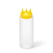 Vollrath 3332 Traex Color-Mate Polyethylene Squeeze Bottle, 32 oz. - Clear Yellow