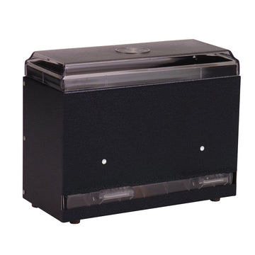 Vollrath Metal Unwrapped Straw Dispenser, 250 Straws, Black - 9"