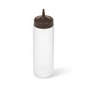 Vollrath Traex Color-Mate Polyethylene Squeeze Bottle, 24 oz. - Brown Clear / 1/Each