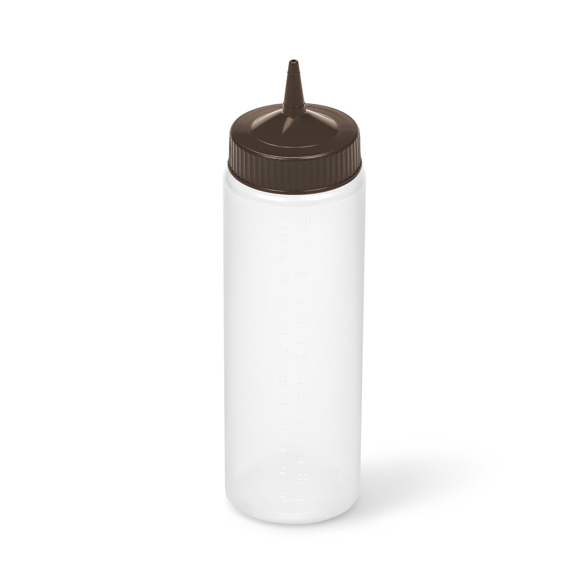 Vollrath Traex Color-Mate Polyethylene Squeeze Bottle, 24 oz. - Brown Clear / 1/Each