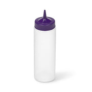 Vollrath Traex Color-Mate Polyethylene Squeeze Bottle, 24 oz. - Clear Purple / 1/Each