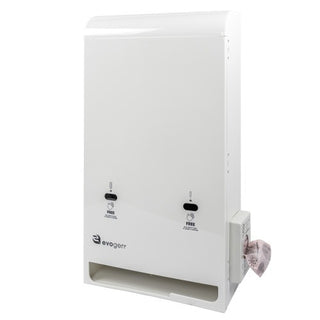 Hospeco Brands Group EVNT3-W Evogen Plastic Dispenser, 16 Napkins 22 Tampons, White - Default Title