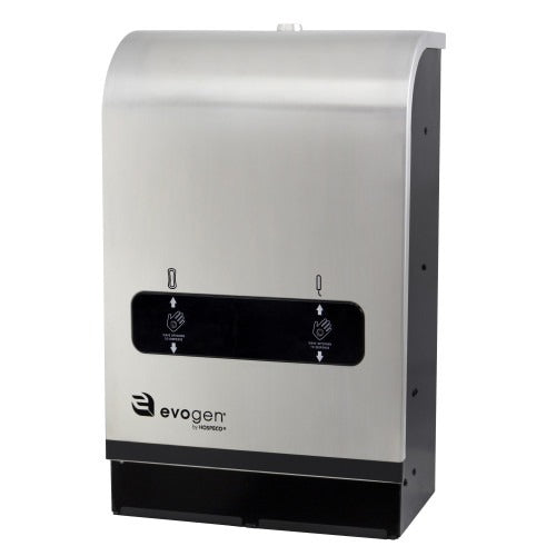 Hospeco Brands Group EVNT4 Evogen Stainless Steel Dispenser, 13 Tampons 9 Napkins - Black Silver