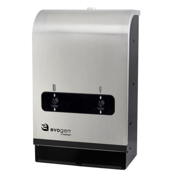 Hospeco Brands Group EVNT4 Evogen Stainless Steel Dispenser, 13 Tampons 9 Napkins - Black Silver