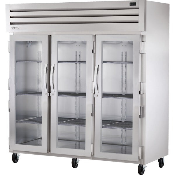 True Refrigeration STA3R Reach-In Refrigerator, 77 3/4" Wide, 115V - STA3R-3G Glass