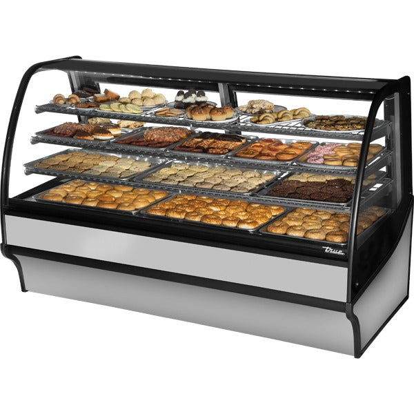 True Refrigeration TDM-DC-77-GE/GE Bakery Case, 32.8 cu. ft., 115V - Stainless Steel Stainless Steel Interior