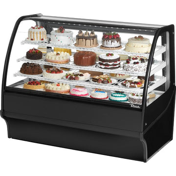 True Refrigeration TDM-R-59-GE/GE Refrigerated Bakery Case, 32.8 cu. ft., 115V - Black