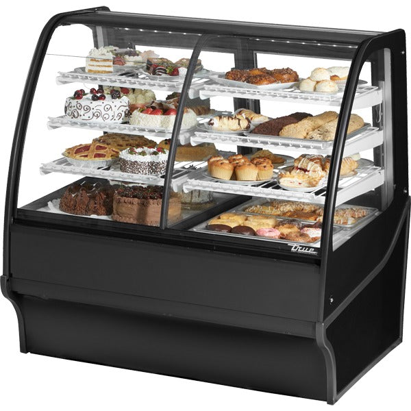 True Refrigeration TDM-DZ-48-GE/GE Refrigerated Bakery Case, 32.8 cu. ft., 115V - TDM-DZ-48-GE/GE-B-W