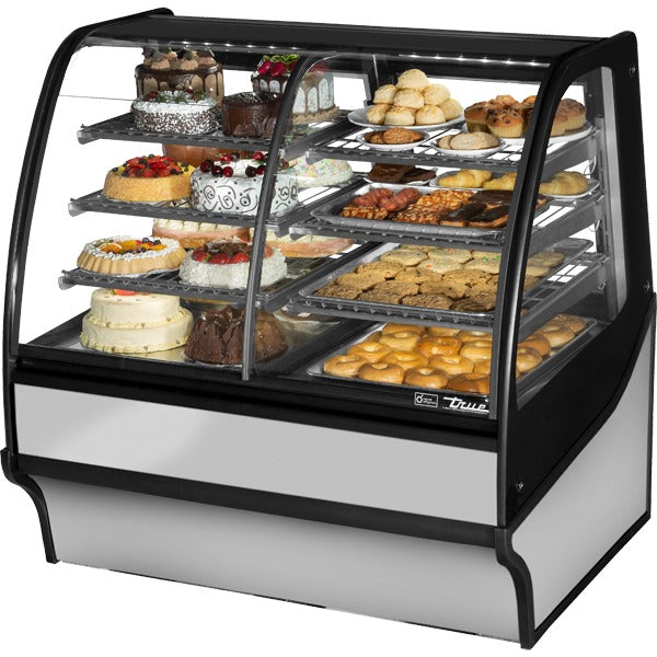True Refrigeration TDM-DZ-48-GE/GE Refrigerated Bakery Case, 32.8 cu. ft., 115V - TDM-DZ-48-GE/GE-S-S