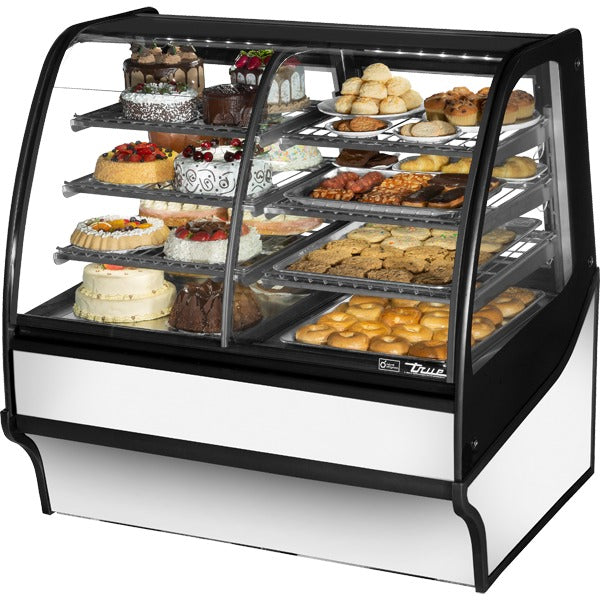 True Refrigeration TDM-DZ-48-GE/GE Refrigerated Bakery Case, 32.8 cu. ft., 115V - TDM-DZ-48-GE/GE-S-W