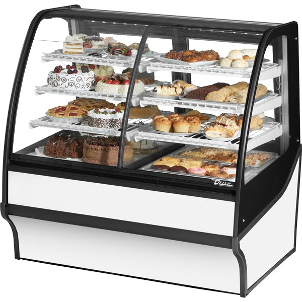True Refrigeration TDM-DZ-48-GE/GE Refrigerated Bakery Case, 32.8 cu. ft., 115V - TDM-DZ-48-GE/GE-W-W