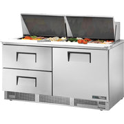 True Refrigeration TFP-64-24M Sandwich Prep Table, 24 cu. ft., 115V - 33 1/2" x 46 1/2" / 1 Door