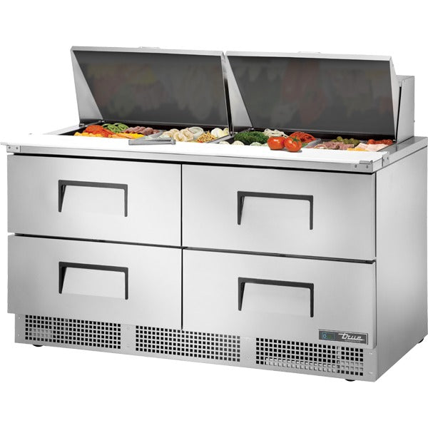 True Refrigeration TFP Sandwich Prep Table, 46 1/2" High, 115V - 64 1/8"