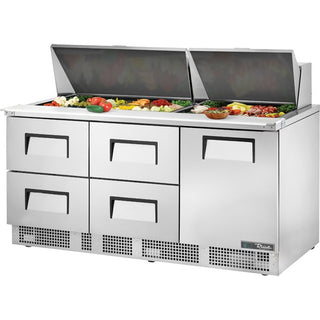 True Refrigeration TFP-72-30M Sandwich Prep Table, 27.3 cu. ft., 115V - 1 Door