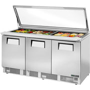 True Refrigeration TFP-72-30M Sandwich Prep Table, 27.3 cu. ft., 115V - 3 Doors