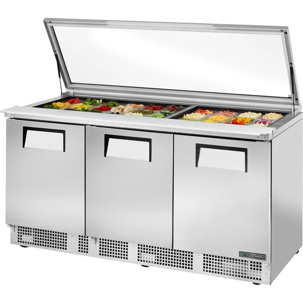 True Refrigeration TFP-72-30M Sandwich Prep Table, 27.3 cu. ft., 115V - 3 Doors
