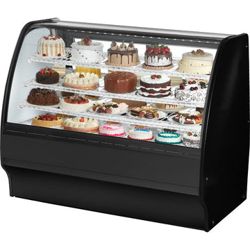 True Refrigeration TGM-R-59-SC/SC Refrigerated Bakery Case, 21.7 cu. ft., 115V - Black White