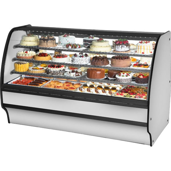 True Refrigeration TGM-R-77-SC/SC Refrigerated Bakery Case, 28.5 cu. ft., 115V - Stainless Steel Stainless Steel