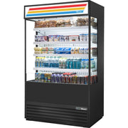 True Refrigeration TOAM Air Curtain Merchandiser, 78 1/2" High, Black - 48"