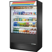 True Refrigeration TOAM Air Curtain Merchandiser, 78 1/2" High, Black - 48"