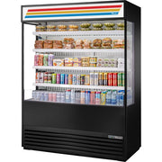 True Refrigeration TOAM Air Curtain Merchandiser, 78 1/2" High, Black - 60"