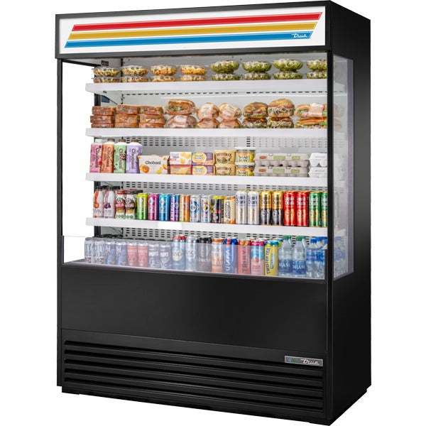 True Refrigeration TOAM Air Curtain Merchandiser, 78 1/2" High, Black - 60"