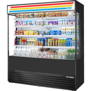 True Refrigeration TOAM Air Curtain Merchandiser, 78 1/2" High, Black - 72"