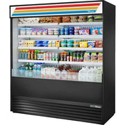 True Refrigeration TOAM Air Curtain Merchandiser, 78 1/2" High, Black - 72"