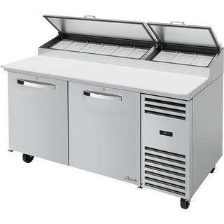 True Refrigeration TPP Stainless Steel Pizza Prep Table, 44 5/8" High, 115V - 20.6 cu. ft.