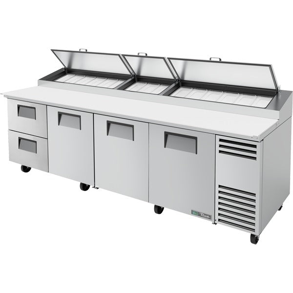 True Refrigeration TPP Stainless Steel Pizza Prep Table, 44 5/8" High, 115V - 46.1 cu. ft.