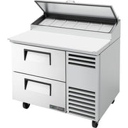 True Refrigeration TPP Stainless Steel Pizza Prep Table, 44 5/8" High, 115V - 14.5 cu. ft.