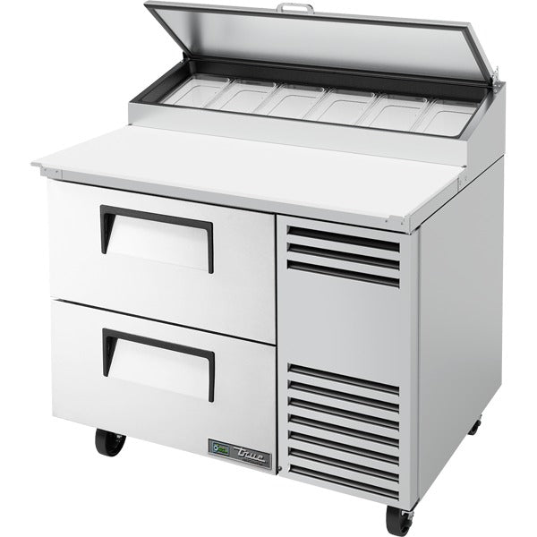 True Refrigeration TPP Stainless Steel Pizza Prep Table, 44 5/8" High, 115V - 14.5 cu. ft.