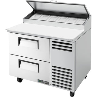 True Refrigeration TPP Stainless Steel Pizza Prep Table, 44 5/8" High, 115V - 14.5 cu. ft.