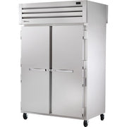 True Refrigeration STR2HPT Glass Front, 52 5/8" Wide, Silver - STR2HPT-2S-2S