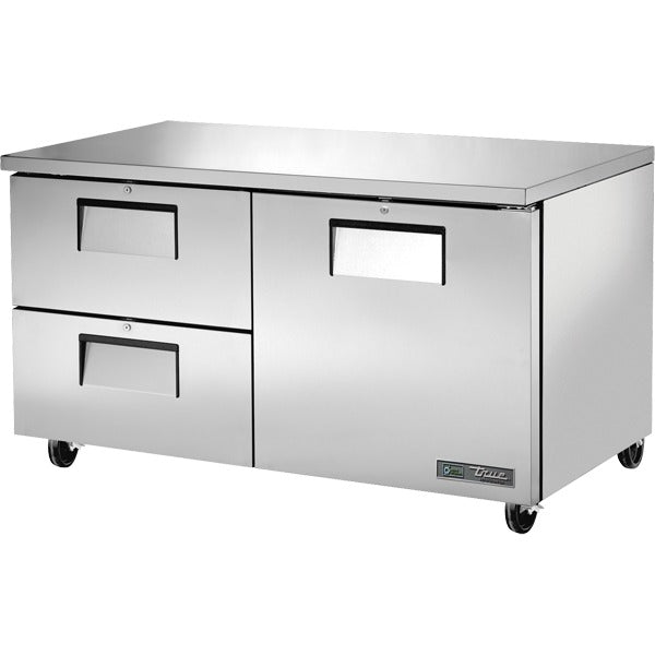 True Refrigeration TUC-60D Undercounter Refrigerator, 17.8 cu. ft., 115V - One Door Two