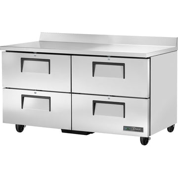 True Refrigeration TWT-60D-4-HC Worktop Refrigerator, 17.8 cu. ft., 115V - Default Title