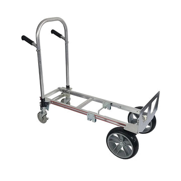 B&P Manufacturing SJR Convertible Hand Truck, 21" Wide, Silver - Front-Mount