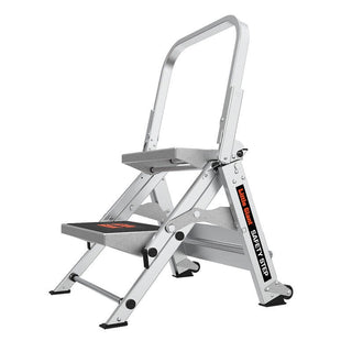 Little Giant Ladder Systems Aluminum Step Stool, 300 lb. Capacity, Silver - 18"