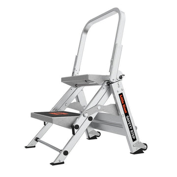 Little Giant Ladder Systems Aluminum Step Stool, 300 lb. Capacity, Silver - 18"