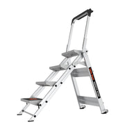 Little Giant Ladder Systems Aluminum Step Stool, 300 lb. Capacity, Silver - 4'
