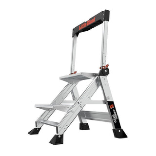 Little Giant Ladder Systems Aluminum Step Stool, 375 lb. Capacity, Silver - 18"