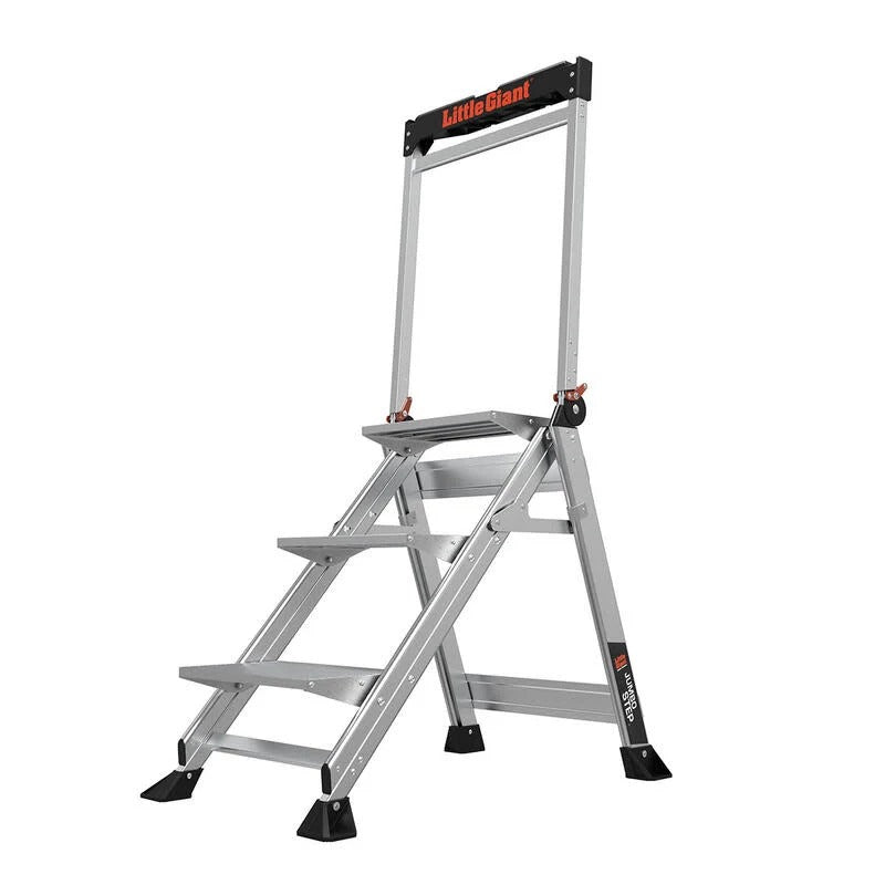 Little Giant Ladder Systems Aluminum Step Stool, 375 lb. Capacity, Silver - 26"